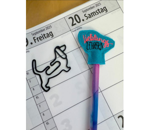 Stickdatei ITH - Stifteaufsatz Schule
